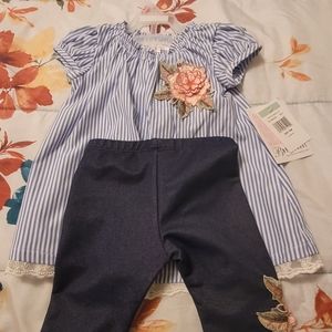 2 piece blue jean set
